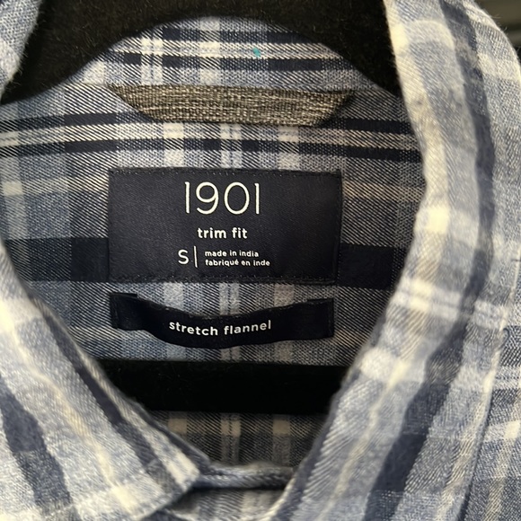 1901- trim fit, stretch plaid, long sleeve shirt - Picture 2 of 5